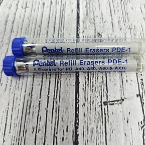 Lote de 2 tubos de gomas de borrar Pentel PDE-1 para lápices clicker más rápidos - Imagen 1 de 3