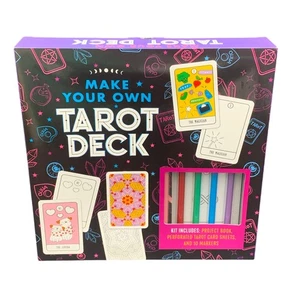 Make Your Own Tarot Deck Kit Guidebook 78 Press-Out Cards 10 Fine-Line Markers - Picture 1 of 6