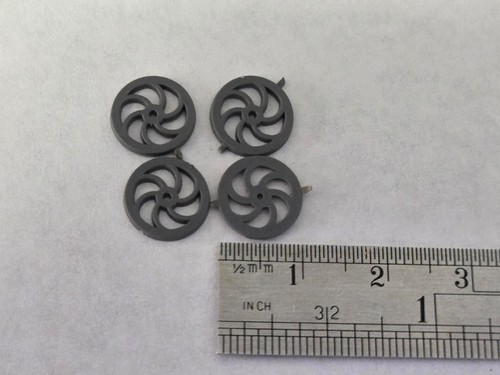 Ship Model Fittings Parts 4 Gray Plastic 10mm Shut Off wheels | eBay