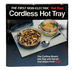 Vintage nicht elektrisches kabelloses heißes Tablett Schneidebrett Server HOT SHOT von Phoenix 8 x 8 Zoll - Bild 1 von 5