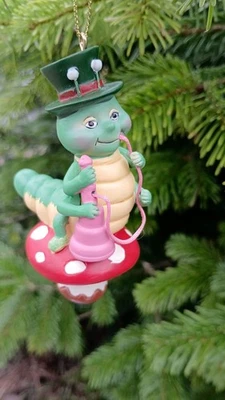 Gisela Graham Caterpillar Hanging Christmas Tree Decoration Alice in Wonderland - Image 1 of 2