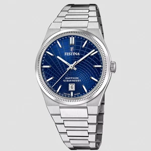 OROLOGIO QUARZO UOMO FESTINA F20051 4 40 DATA TEMPO ACCIAIO BLU ORIGINAL AI 2026 - Picture 1 of 7