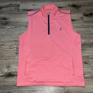 Johnnie - O Performance Golf Vest 1/4 Zip Mens S Pink Sleeveless Stretch Casual - Picture 1 of 4