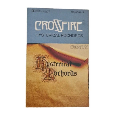 CROSSFIRE - 'Hysterical Rochords' Cassette Tape Album U.S. PRESSING, WEA RECORDS - Image 1 of 4