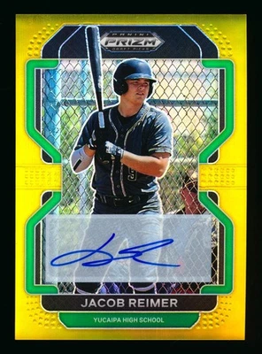 2022 PRIZM JACOB REIMER RC GOLD REFRACTOR AUTO AUTOGRAPH METS ROOKIE SSP #03/10! - Image 1 of 2