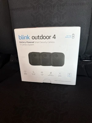 Blink Outdoor 4th Gen Battery-Powered Smart Security Camera System 3-Pack NEW - Image 1 of 4