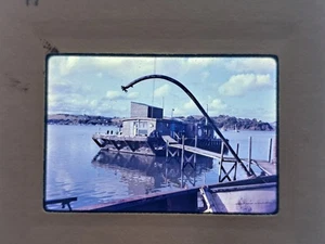 Vintage 35mm Kodachrome Slide of Floating House Pier Waterfront Scene - Picture 1 of 3