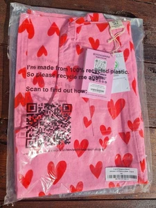 Cotton & Linen Lucy & Yak cupid heart print dungaree shorts size 12 - Picture 1 of 5