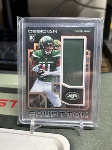 Parche de erupción Panini Obsidian Denzel Mims RC 2020 - New York Jets R021 - Imagen 1 de 2