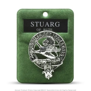 Broche prendedor insignia escudo escocés clan Stuart of Bute para ropa regalo recuerdo - Imagen 1 de 3