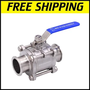 2 Inch Tri-Clamp Sanitary Ball Valve in Stainless Steel 304 - Quick Clamp Design - Picture 1 of 9
