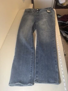Pantalones de mezclilla ajustados True Religion Geno Big T con solapa para hombre talla 34 - lavado frío claro - Imagen 1 de 10