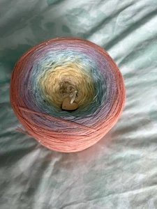 yarn, cakes ombre, cotton, wool, melange yarn cake, 4PLY, 100 grams, 500 meters - Picture 1 of 2