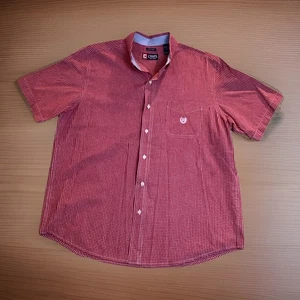 Chaps Easy Care Shirt Men's Size XL Red Check Button Down Short Sleeve Plaid - Picture 1 of 12