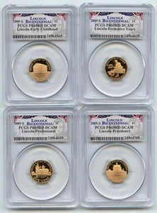 2009 S Lincoln 4 Coin Cent Set PCGS PR69DCAM - Picture 1 of 1