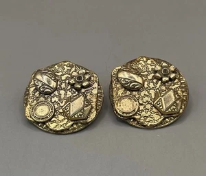Pendientes de clip para mujer Freirich de metal tono dorado - Imagen 1 de 7