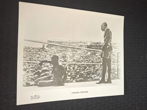 Vintage Ring Magazine 8x10 Jack Johnson/James Jeffries Black White Photo - Picture 1 of 1