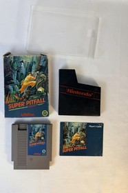 Super Pitfall NES 1987 Box Game Manual - Missing Top Flap