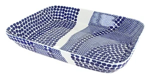 Blau Rose Polnische Keramik Zara Große Rechteckige Bäcker - Bild 1 von 1