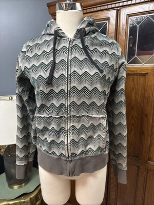 Vintage VOlcom Hoodie Womens XL Sweatshirt Jacket Y2K AOP Skate Fleece Lined - Image 1 of 4