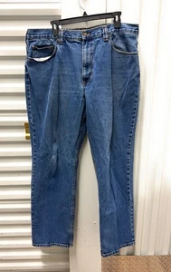 C.E. Pantalones de mezclilla Schmidt Workwear para hombre azules 40x32 clásicos calce recto - Imagen 1 de 7