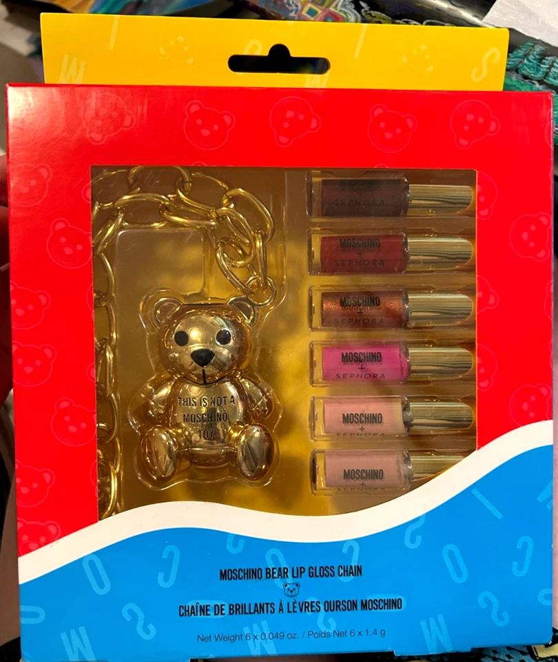 Moschino x Sephora Oso Brillo Labial Cadena Collar NUEVO, Sellado Foto 1 de 3