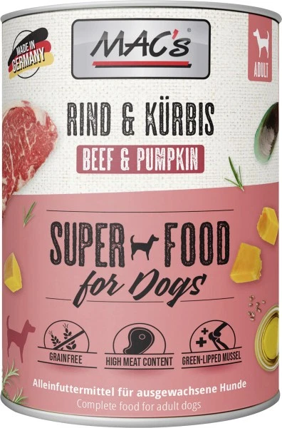 Macs Dog Rind & Kürbis 800 g  Hundefutter - Bild 1 von 1