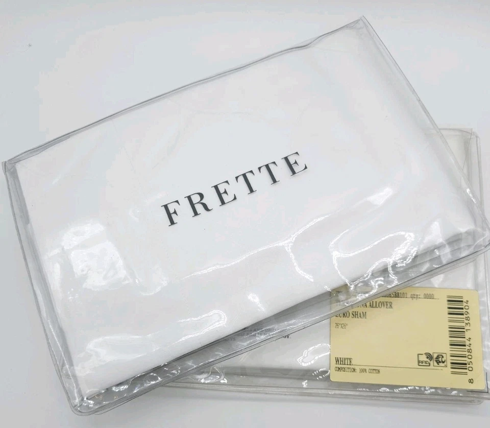 Frette Terragona Allover Euro наволочки белый набор из 2 наволочек новый JG025039 - Изображение 1 из 4