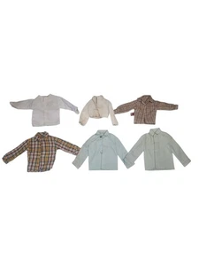 Lote de 6 camisas vintage de manga larga con botones para muñeca Barbie Ken - Imagen 1 de 15