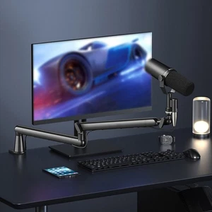 Adjustable Metal Microphone Arm Stand for Desk Use in Streaming or Recording - Picture 1 of 11
