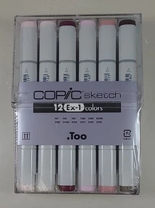 COPIC Sketch Marker 12pc Ex-1 Color Set - BRAND NEW & Sealed - Picture 1 of 5