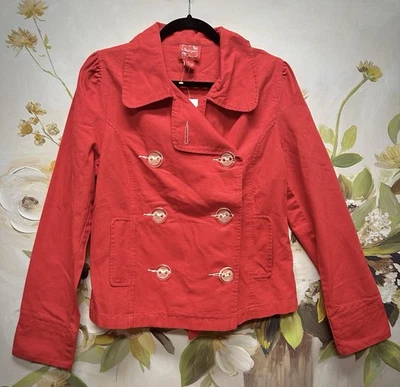 Chaquetón de algodón rojo, algodón, ligero XL, talla 10-12 Foto 1 de 4