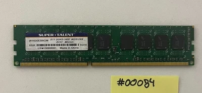 Super Talent 8GB/512Mx8 DDR3-1600 ECC Micron Chip Server Memory RAM - Image 1 of 2