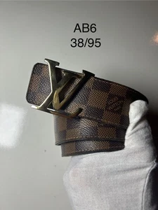 Louis Vuitton LV Initial Wendegürtel Damier Ebene Braun Leder 38/95 AB6 - Bild 1 von 6