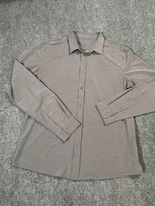 Camisa Vuori Para Hombre Grande Gris Abotonada Manga Larga Rendimiento Elastizada V1002 - Imagen 1 de 9