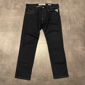 Replay Anbass Men’s Dark Wash Straight Leg Blue Jeans W32 L28 - Picture 1 of 14
