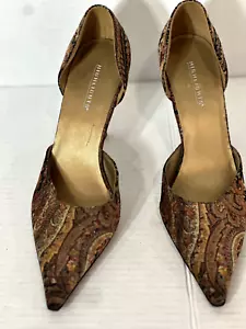 Abito moda velluto paisley tacco 4" tg 8 decolte nuovo - Foto 1 di 6
