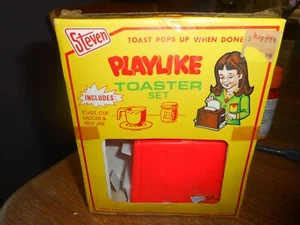 STEVEN  PLAYLIKE TOASTER SET TOY (1979) IN PACKAGE NEVER USED # 716  FREE SHIP! - Picture 1 of 9