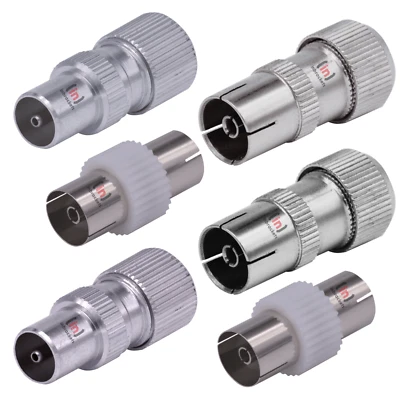 Conector aéreo de TV cable coaxial enchufe coaxial macho hembra acoplador divisor rg6 Foto 1 de 4