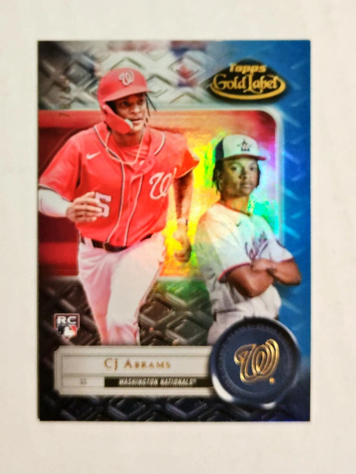 C.J. Abrams 2022 Topps Gold Label RC #38 Rookie Class 2 BLUE 78/99 Nationals C4