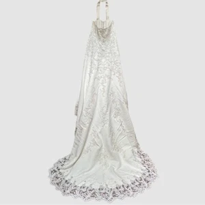 David’s Bridal Sz 16W halter satin wedding ballgown dress - Picture 1 of 16