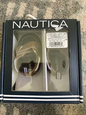 NAUTICAL BABY BOY BOAT SHOES BLUE DENIM SZ 1 (6 wks-3mos) NEW IN BOX - Image 1 of 4