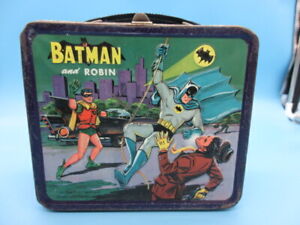 Batman and Robin Lunchbox WITH BOTTLE. Used.