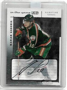 MARIAN GABORIK 2004 IN THE GAME SIGNATURE SERIES CERTIFIED AUTOGRAPH  BV$25.00