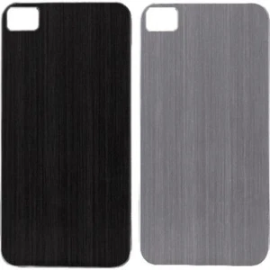 PACK DE 2 STICKERS IPHONE 4 4S EN ALIMINIUM NOIR & GRIS COLORBLOCK AUTOCOLLANT - Zdjęcie 1 z 1