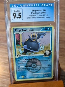 2009 Pokemon Supreme Victors Empoleon FB Cross. Holo #27 CGC Gem Mint 9.5/10 - Foto 1 di 2