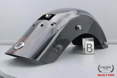 2013 Harley Electra Glide CVO Back Rear Fender DARK SLATE / TRIBAL ORANGE STRIPE - Image 1 of 4
