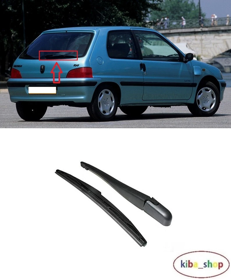 FOR PEUGEOT 106 1991 - 2003 WINDSCREEN BACK WINDOW REAR WIPER ARM & BLADE 350MM - Image 1 of 1