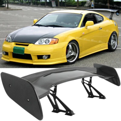 For Hyundai Tiburon Coupe Carbon 47" Rear Trunk GT Racing Spoiler Tail Wing Lip - Image 1 of 4