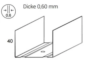 UW-Profil 50 mm 4 m lang Trockenbauprofile Ständerwerk Trockenbau - Bild 1 von 2